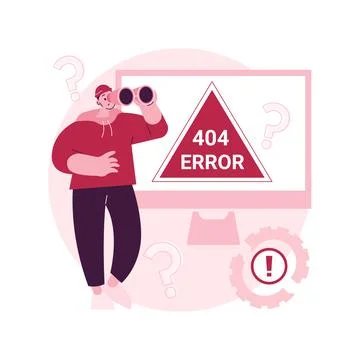 404 error abstract concept vector illustration. Stockillustratie