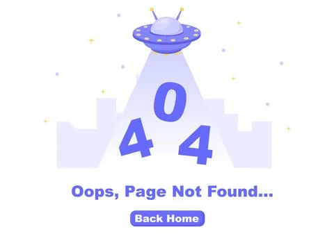 404 Error And Page Not Found Vector Illustration. Lost Connect Problem, Warni Illustrazione stock