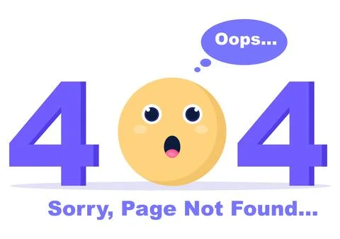 404 Error And Page Not Found Vector Illustration. Lost Connect Problem, Warni Stock-Illustration