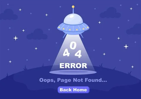 404 Error And Page Not Found Vector Illustration. Lost Connect Problem, Warni Stock Illustration