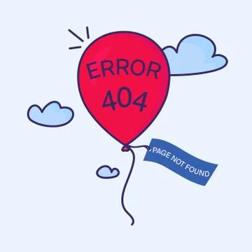 404 error balloon Stock Illustration