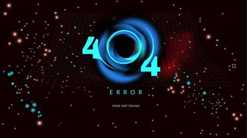 404 Error Black Hole Stock Illustration