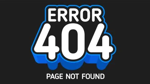 404  error blue not found page Stock Illustration