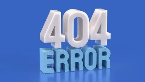 The 404 ERROR blue for technology concept 3d Rendering. イラスト素材