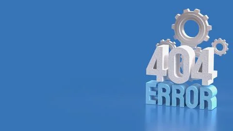 The 404 ERROR blue for technology concept 3d Rendering. イラスト素材