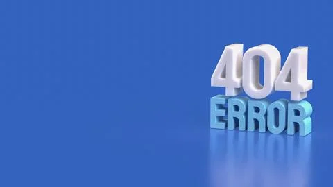 The 404 ERROR blue for technology concept 3d Rendering. Illustrazione stock