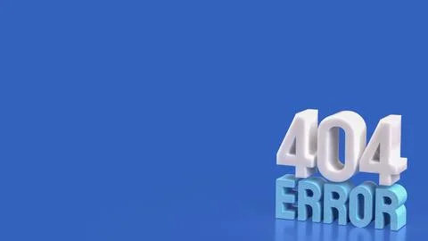 The 404 ERROR blue for technology concept 3d Rendering. Stock-Illustration
