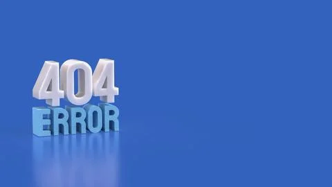 The 404 ERROR blue for technology concept 3d Rendering. Stock Illustration