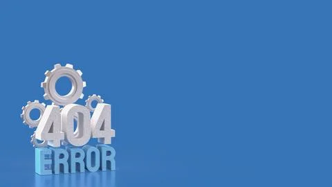 The 404 ERROR blue for technology concept 3d Rendering. イラスト素材