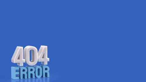 The 404 ERROR blue for technology concept 3d Rendering. イラスト素材