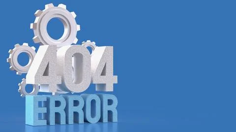 The 404 ERROR blue for technology concept 3d Rendering. Stock-Illustration