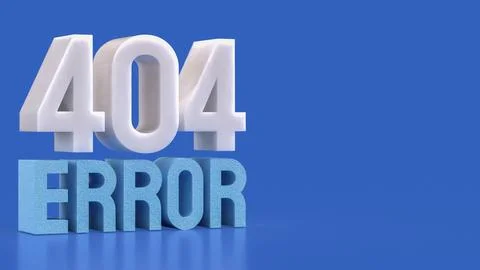 The 404 ERROR blue for technology concept 3d Rendering. Stock Illustration