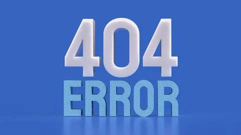 The 404 ERROR blue for technology concept 3d Rendering. Stock Illustration