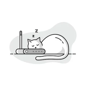 404 error cat logo and icon vector Isolated image Illustrazione stock