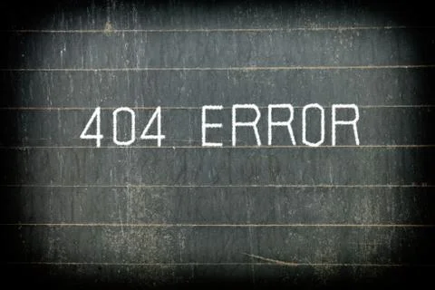 "404 ERROR" Chalk Writing on Old Chalkboard Background. 스톡 사진
