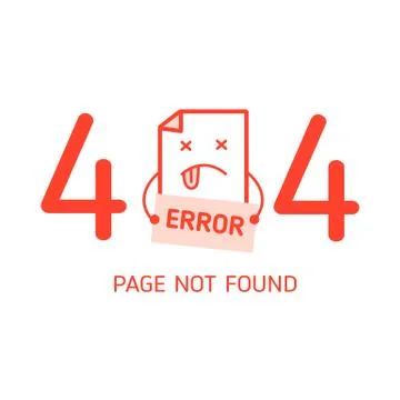 404  error with character error design template for website in white backgrou Stock Illustration
