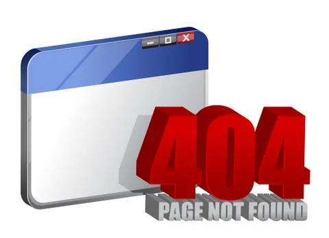 404 error on computer browser Stock Illustration