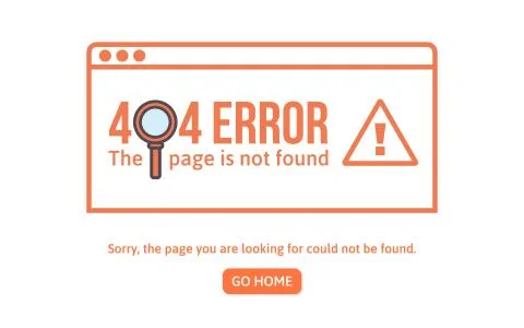 404 error design template. 404 page is not found concept linear style Stock Illustration