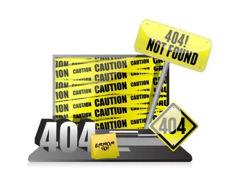 404 error display on a laptop Stock-Illustration