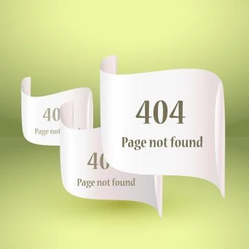 404 Error file not found on website page Stock Illustration