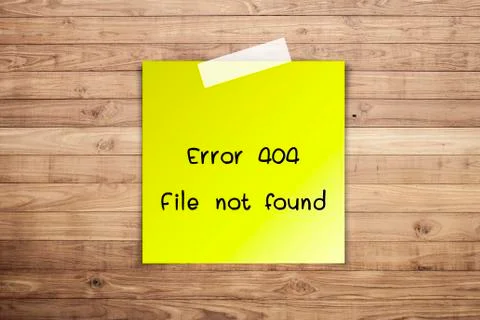404 error file not found on brown wood plank wall texture background Stock Photos