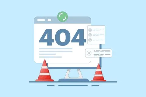 404 error fix concept, 404 Redirect, Website page redirect, System error. Stock Illustration