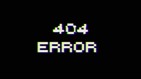 404 error glitch flicker effect 4k video or footage with text elaboration ret Stock Footage 151198249