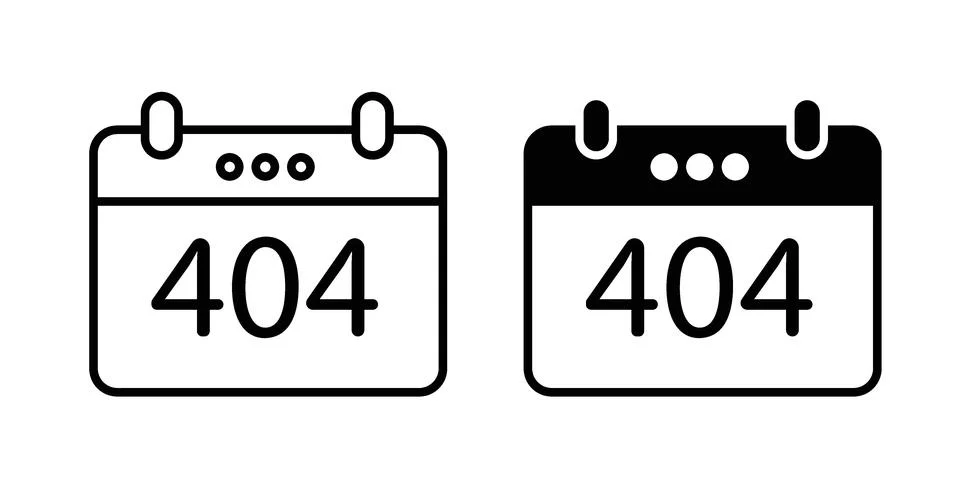 404 Error icon design. Simple Vector illustrations.. Stock Illustration