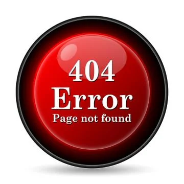 404 error icon. internet button on white background.. Stock Illustration
