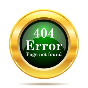 404 error icon. Internet button on white background.. Stock-Illustration