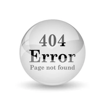 404 error icon. Internet button on white background. Stock-Illustration