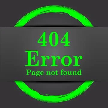404 error icon. Internet button with green on grey background.. Stockillustratie