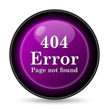 404 error icon. Internet button on white background.. Stock-Illustration
