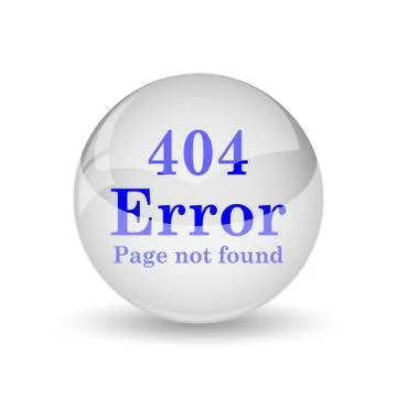 404 error icon. Internet button on white background.. Stock Illustration