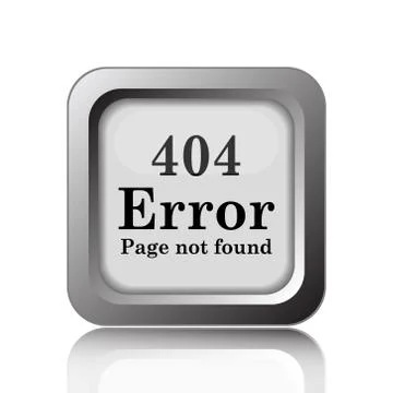 404 error icon. Internet button on white background.. Stock Illustration