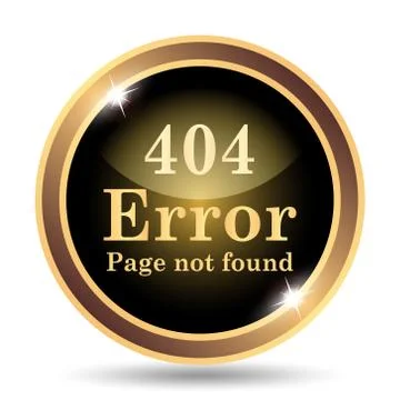 404 error icon. Internet button on white background.. Stock-Illustration