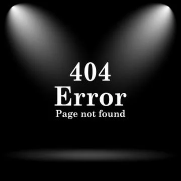 404 error icon. Internet button on black background.. Stock-Illustration
