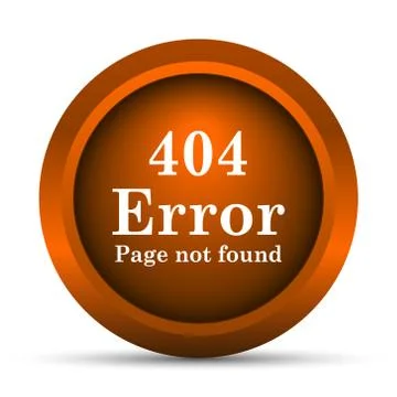 404 error icon. Internet button on white background.. Stock Illustration