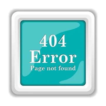 404 error icon. Internet button on white background.. Stock-Illustration