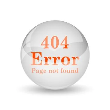 404 error icon. Internet button on white background.. Stock-Illustration