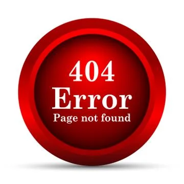 404 error icon. Internet button on white background.. 스톡 일러스트