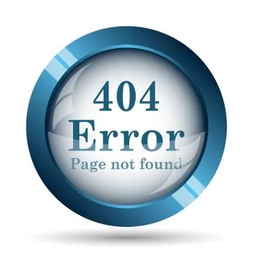 404 error icon. Internet button on white background.. Stock-Illustration