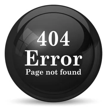 404 error icon. Internet button on white background.. Stock Illustration