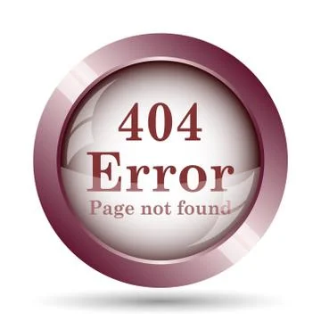 404 error icon. Internet button on white background.. Stock-Illustration