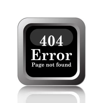 404 error icon. Internet button on white background.. 스톡 일러스트