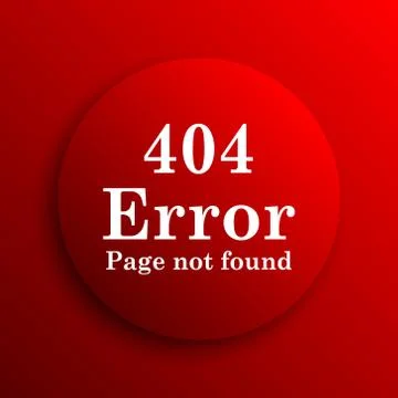 404 error icon. Internet button on white background.. Stock-Illustration