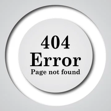 404 error icon. Internet button on white background.. 스톡 일러스트