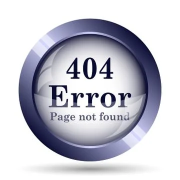 404 error icon. Internet button on white background.. 스톡 일러스트