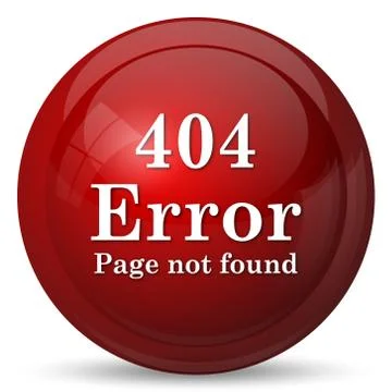 404 error icon. Internet button on white background.. Stock-Illustration
