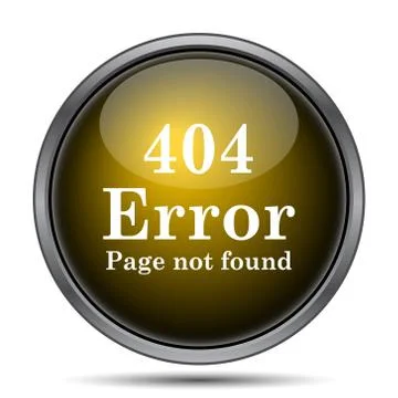 404 error icon. Internet button on white background.. Stock-Illustration
